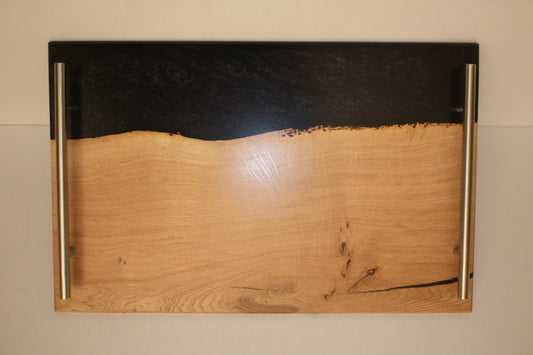 plateau bois et resine